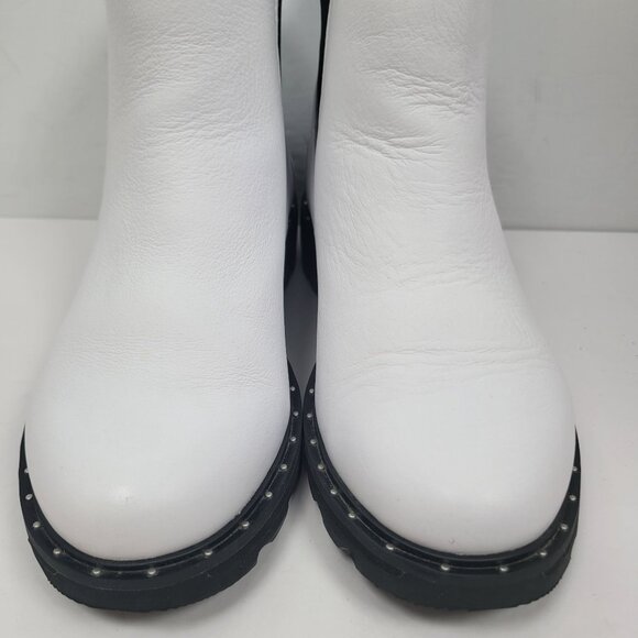 Sorel Women's Lennox White Leather Chelsea Ankle Boot US Size 6 - Picture 8 of 10